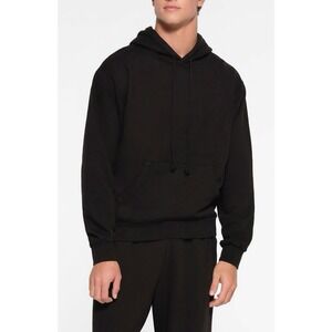Skims Hoodie Men's Cotton Fleece Pullover Black Size S